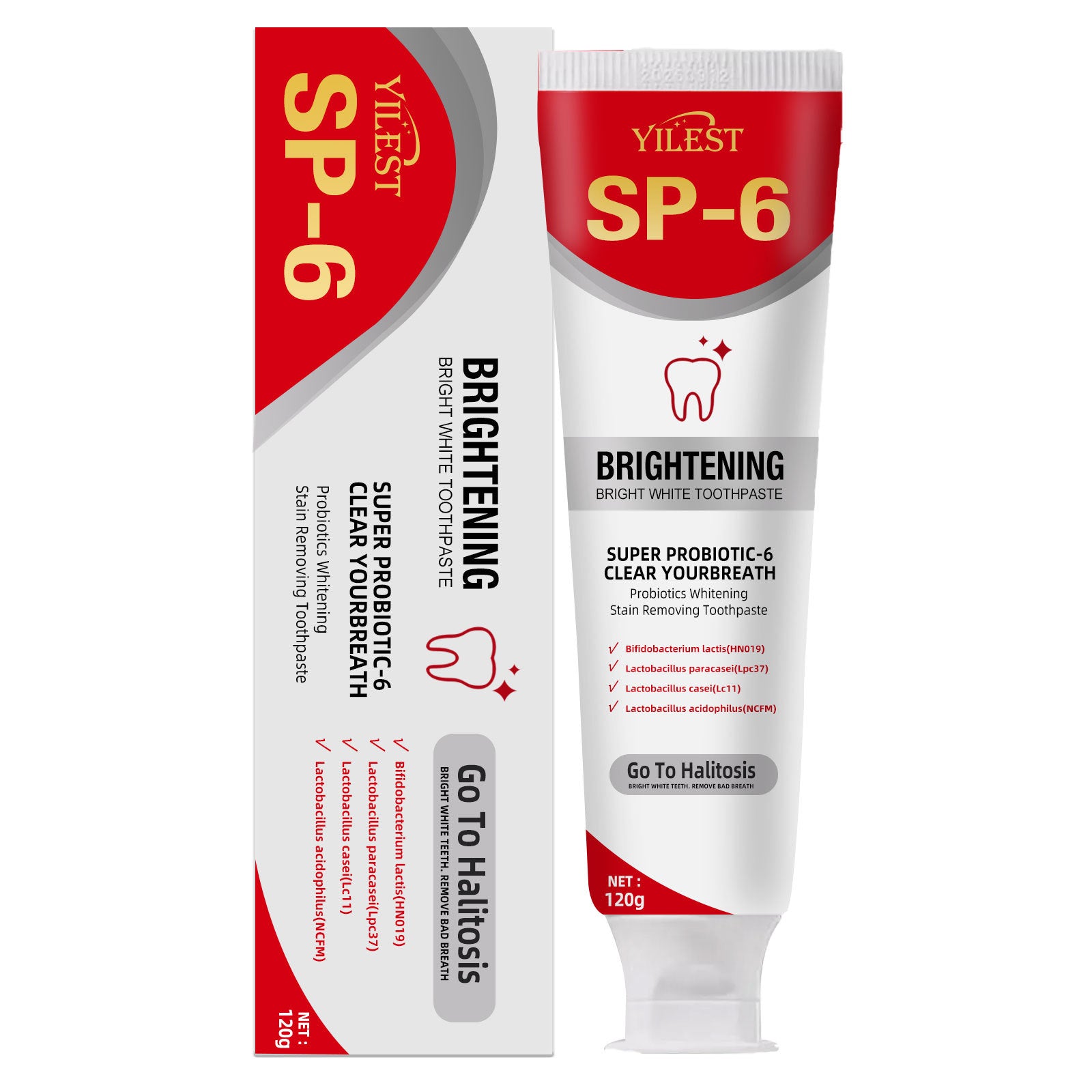 Probiotic Toothpaste for Whitening and Fresh Breath