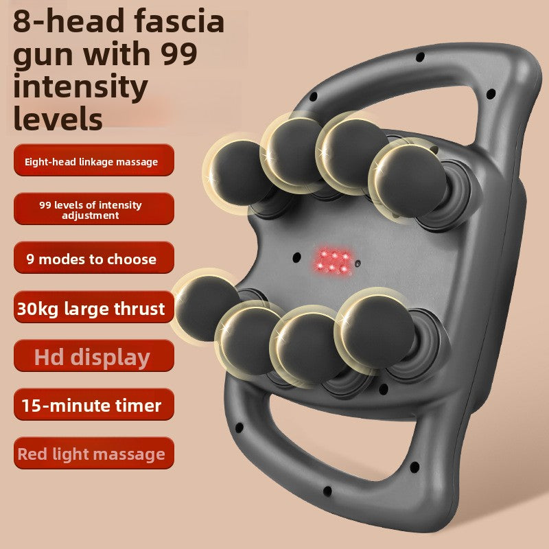 Rechargeable Multi-Head Fascia Gun Muscle Massager