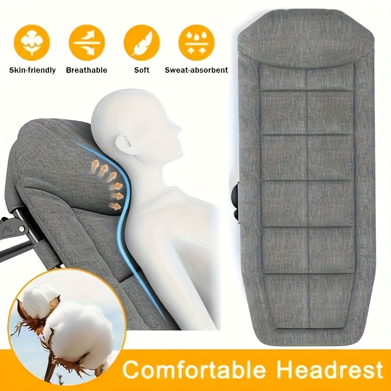 Folding Bed with Mattress, Adult Portable Folding Bed with Comfortable Pad Thickened Headrest, Metal Frame, Space-saving Folding, Easy Storage, 70.8 Inches X 23.6 Inches, Universal Casual Indoor and Outdoor, Convertible Sofa