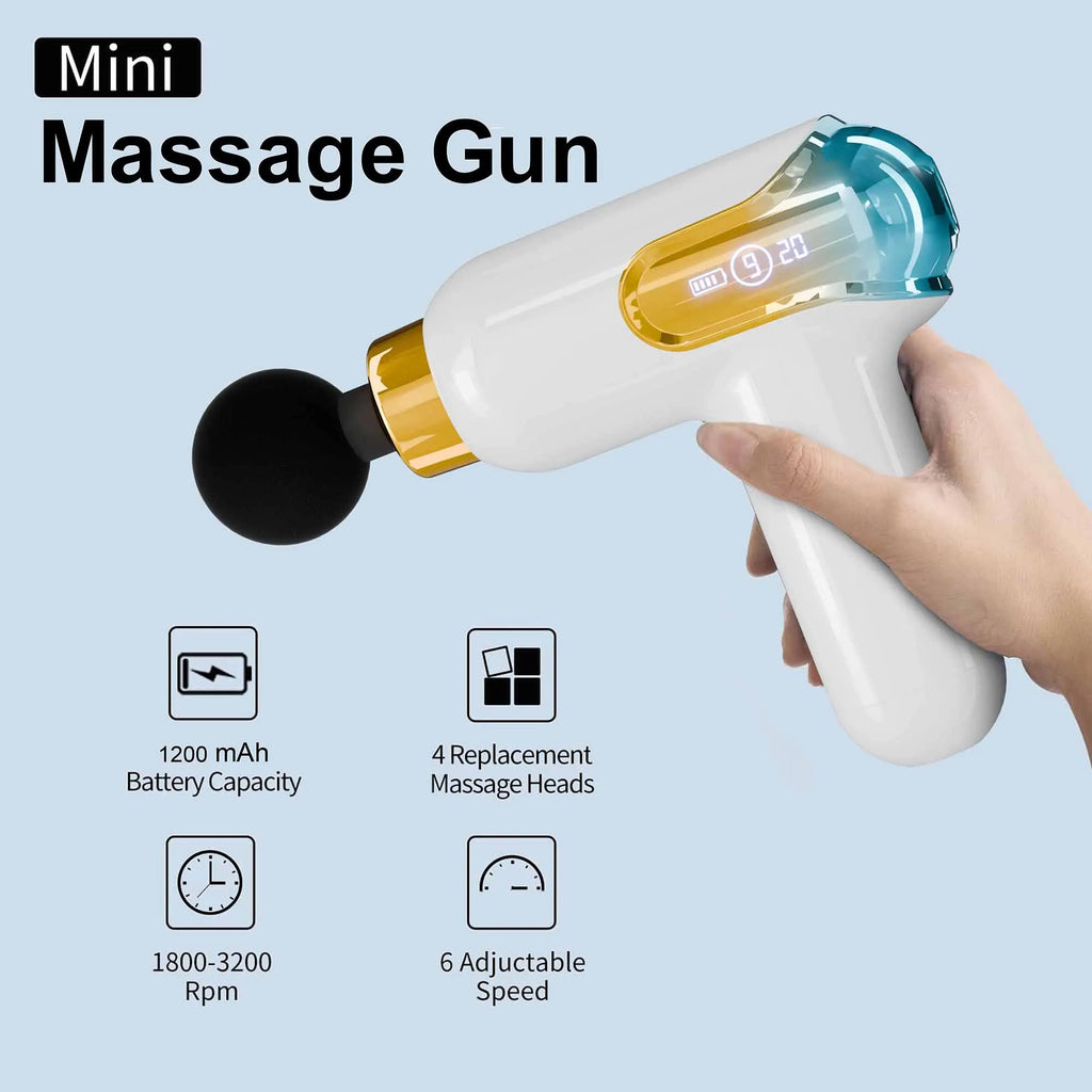 Handheld Massage Gun-Deep Tissue Percussion Electric Massager for Muscle Recovery and Fitness