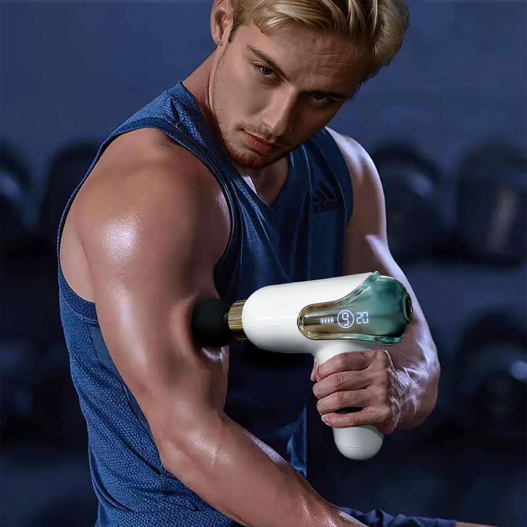 Handheld Massage Gun-Deep Tissue Percussion Electric Massager for Muscle Recovery and Fitness