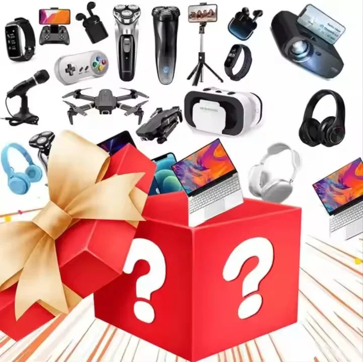 Lucky Electronic Surprise Christmas Unboxing Excitement Mystery Blind Box Drones Speakers Smart Watches