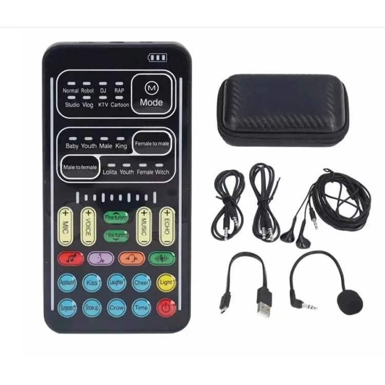 Hot Selling Computer Live Sound Card Portable Voice Changer Device  I9 Sound  Card  for Mobile Game Broadcast Mobile