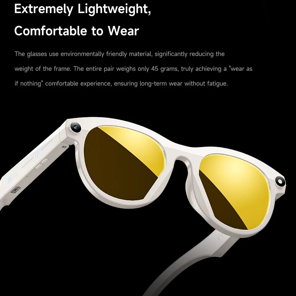 SENBONO M88 AI Smart Glasses Stylish Lightweight Comfortable Wireless Call Headset with Audio Playback and Camera