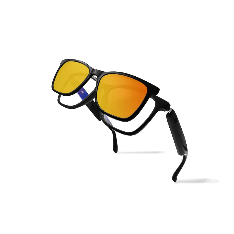 SANVNET GS05 Dual Lenses Smart Sunglasses Sports for Wireless Call Voice Assistant Polarized with Eyewear Frame Smart Glasses