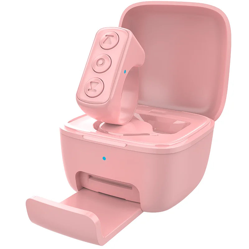 TikTok Scrolling Ring Phone Holder Remote Control for IOS Android Plastic Kindle APP Page Turner Selfie Video Record Feature