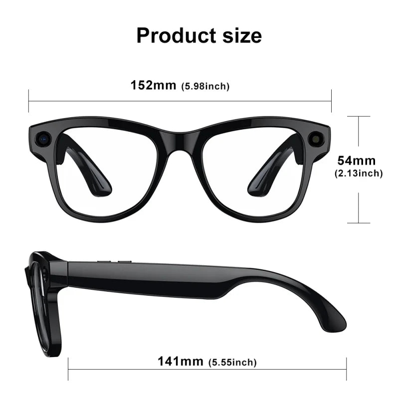 2026 AI ChatGPT with Charging Case Photography and Video Recording Music and Call Real-time Translation Ray-Ban Smart Glasses