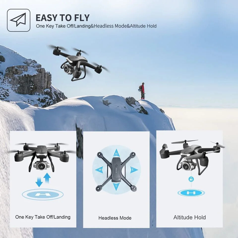 DB 4DRC V14 RC Drone WIFI FPV 4K HD Portable Bag Dual Camera 2 Batteries Wide Angle 1km Image Transmission Aerial Quadcopter