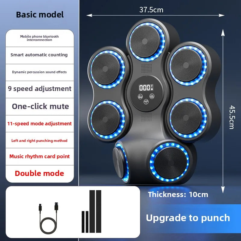 New Arrival Smart Music Boxing Upgraded Tuba Home Gym Boxing Target BT Electronic Music Boxing Machine