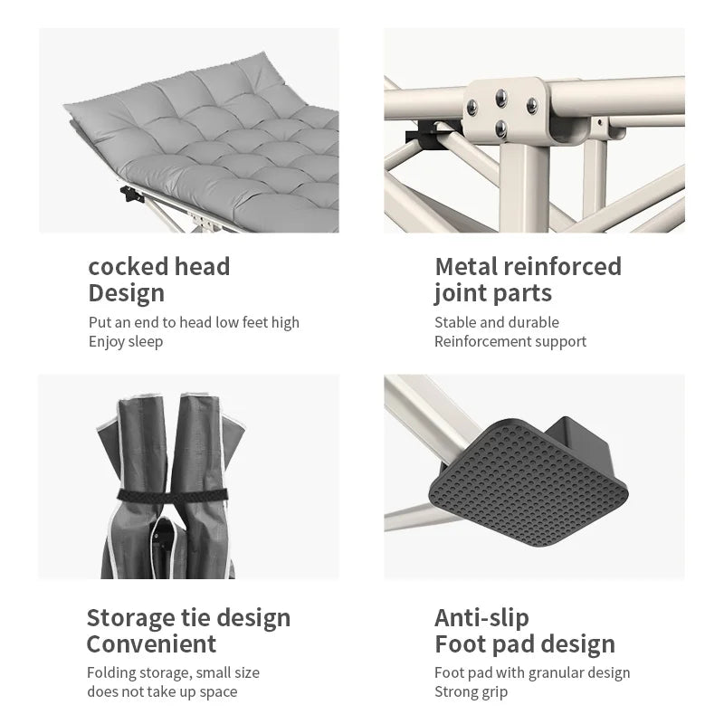 DrunkenXp Premium Folding Cots With Luxurious Memory Foam Mattress Perfect Guest Camping Bed