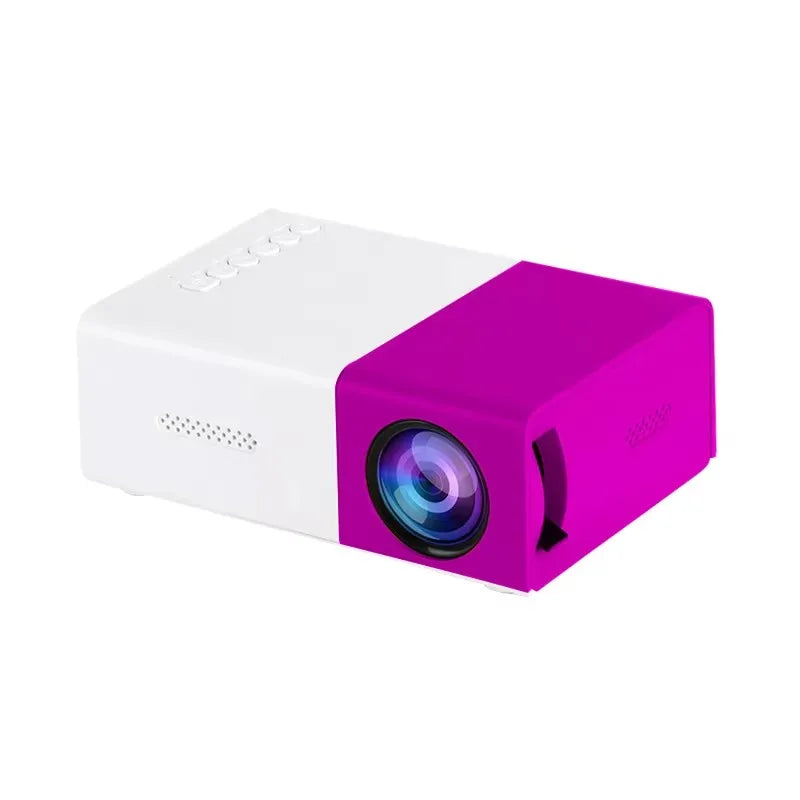 LED Projector with USB, MINI Portable Projector,Remote Control Indoor/Outdoor Movie Projector YG300Purple