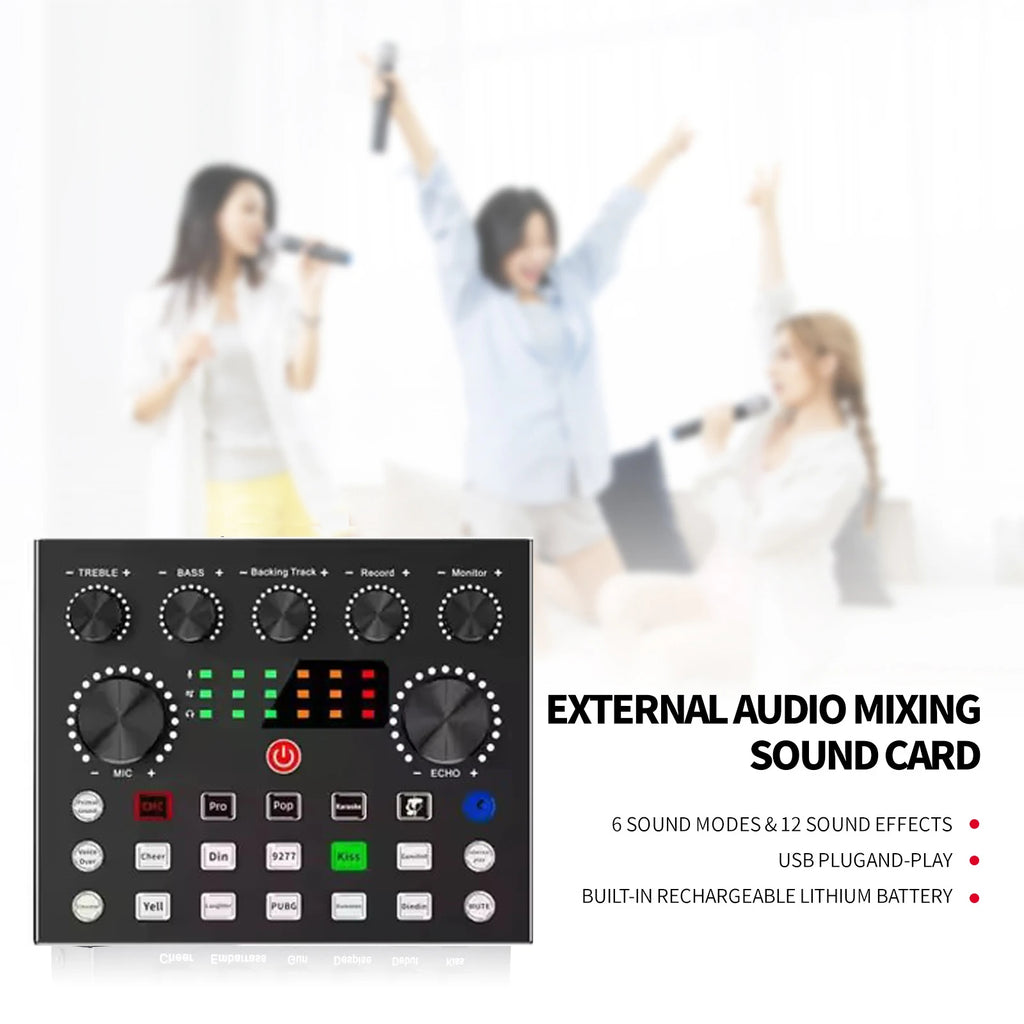 BM 800 Professional PC  V8S Sound Card Set BM800 Mic Studio Condenser Microphone for Karaoke Podcast Recording Live Streaming