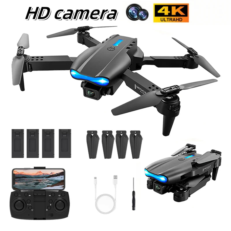 Hot E99 HD 4K Mini UAV with Camera 2.4GHz WiFi 3D Remote Control Foldable Portable Toy No Brush Motor for Aerial Fun