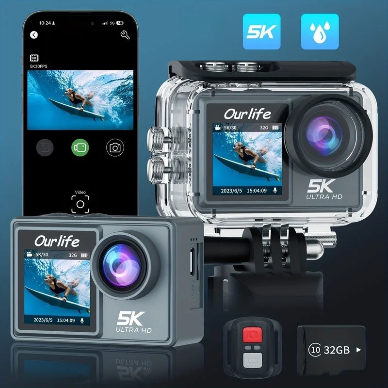 Top Selling Private 5K 30fps Action Sport Camera 4K 60fps Helmet Bike Camera with EIS from Professional Factory