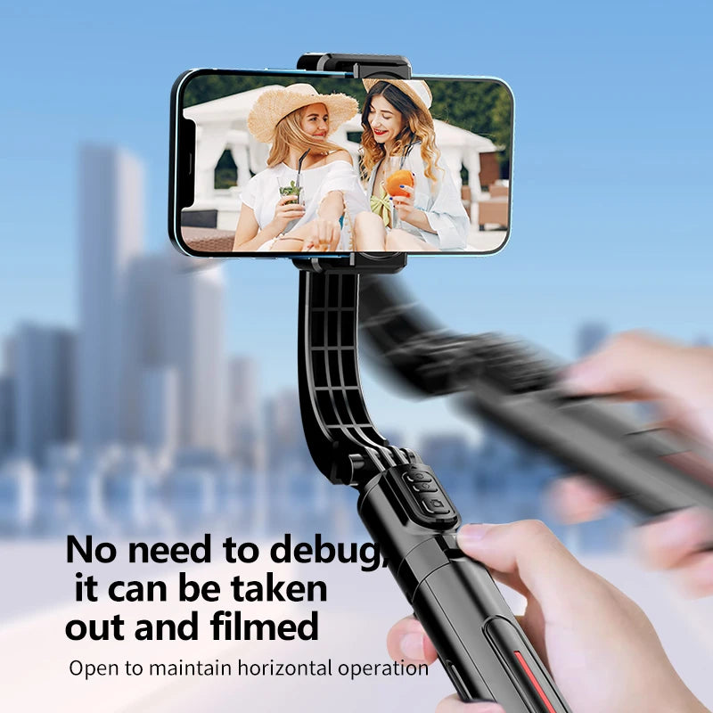 Handheld Gimbal  Bluetooth-Compatible Handheld Stabilizer with Tripod Selfie Stick Folding Gimbal for Smartphone Xiaomi iPhone