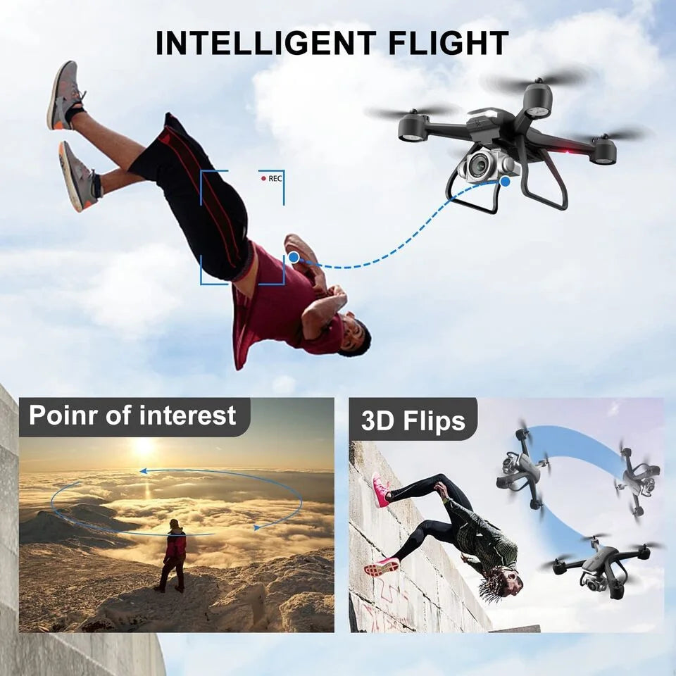 DB 4DRC V14 RC Drone WIFI FPV 4K HD Portable Bag Dual Camera 2 Batteries Wide Angle 1km Image Transmission Aerial Quadcopter