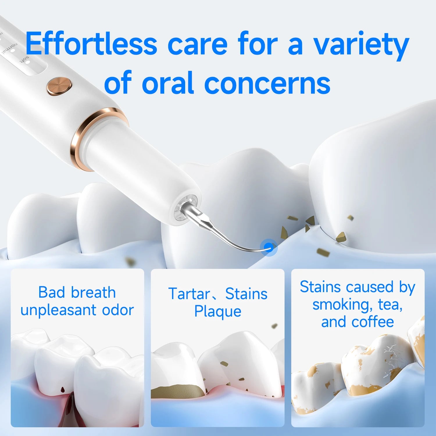 Electric Tooth Cleaner Interdental Cleaner for Plaque Oral Hygiene Tool Gift for Father's Day