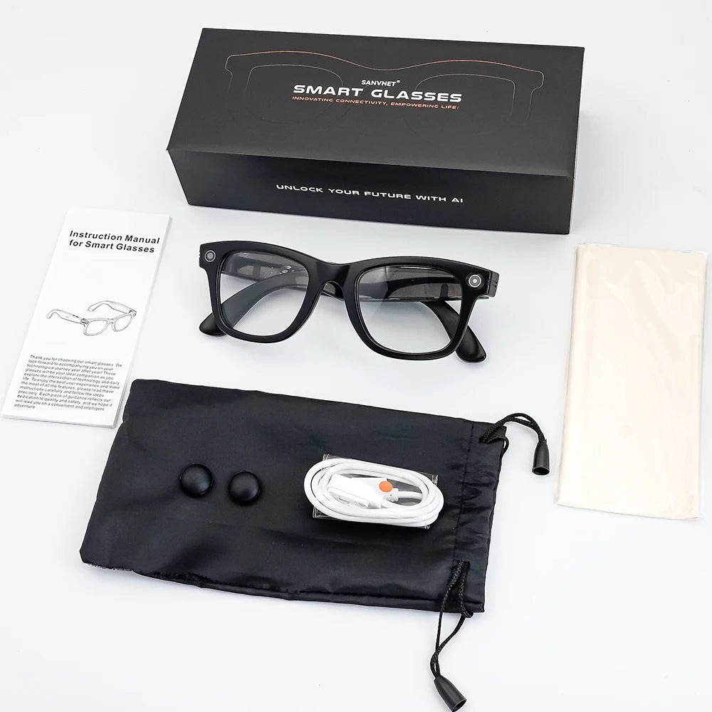 2025 GS4 MAX Smart Glasses with Camera 8MP Intelligent Recognition Video Recording Al Translation Smart Sunglasses
