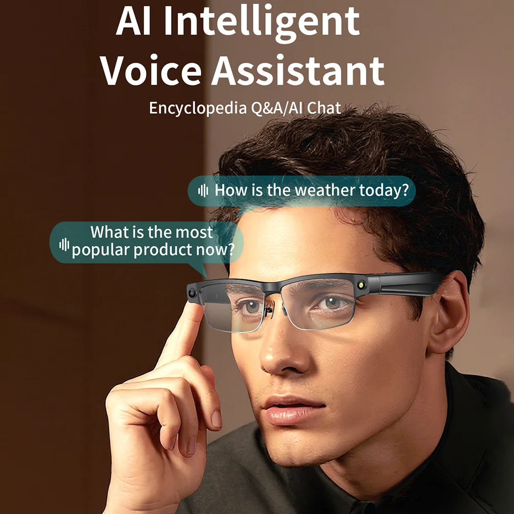 SENBONO Smart Glasses Translator L802 Recognition 8MP Video/Audio Recording Smartglasses with Camera Wifi AI Translation