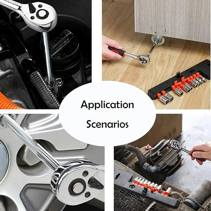 Professional Racing Grade Box Set 46pcs Standard Sockets Car Bicycle Motorcycle Repair Ratchet Wrench Quick Hand OEM