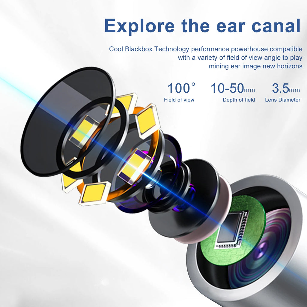 Portable Wifi Otoscope Camera Earwax Remover Wireless Smart Electric Visual Ear Cleaner Visual Ear Pick Spoon