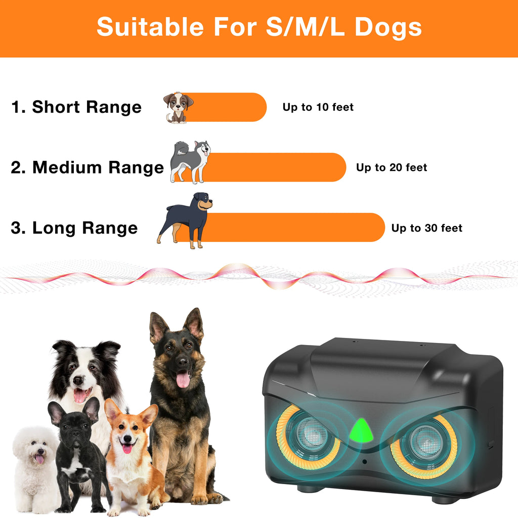 USA stock Portable Waterproof Aluminium-Plastic Ultrasonic Dog Trainer with 1-Year Warranty for Pet Barking Deterrent