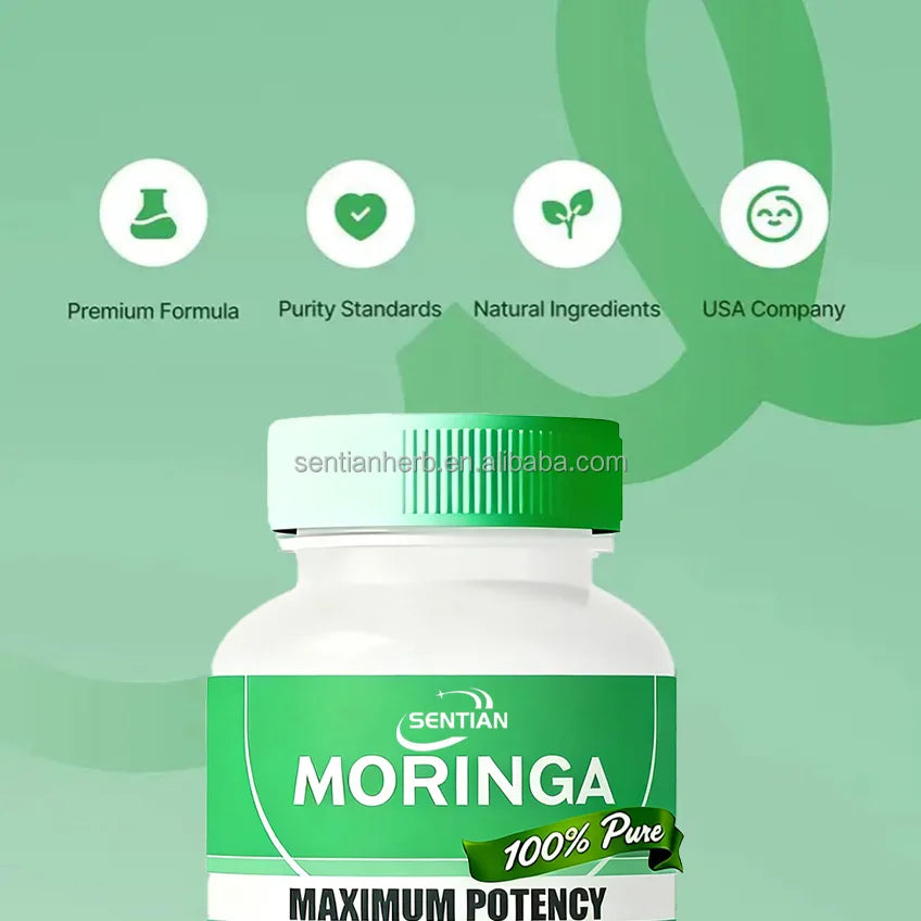 OEM Supplement Moringa Oleifera Leaf Extract Capsule Price Support Immune Bulk Organic Moringa Leaves Capsules