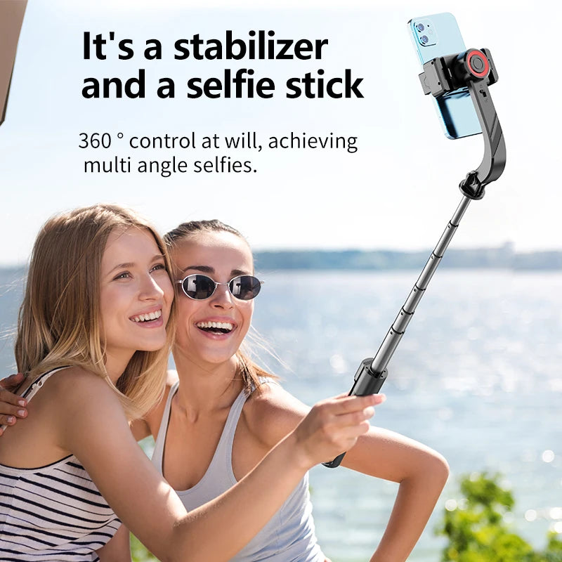 Handheld Gimbal  Bluetooth-Compatible Handheld Stabilizer with Tripod Selfie Stick Folding Gimbal for Smartphone Xiaomi iPhone