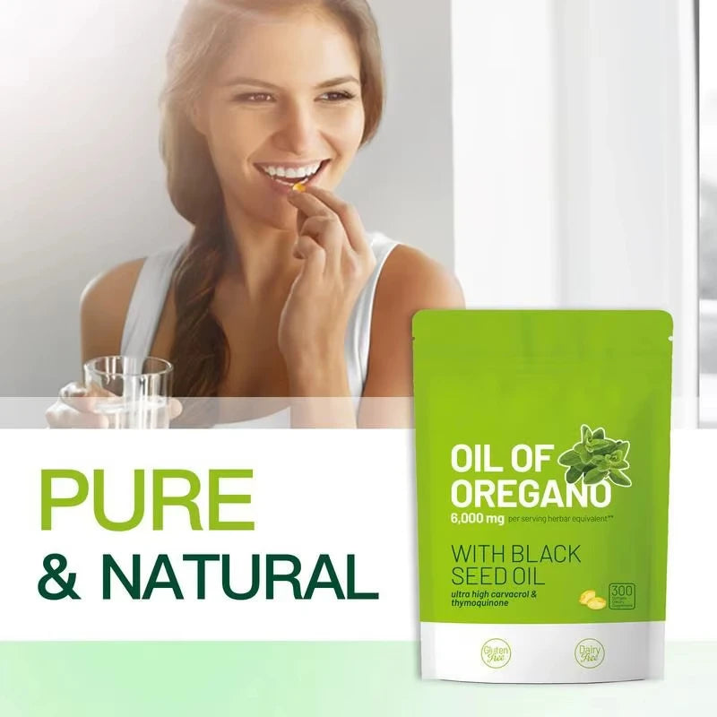 Organic Oil of Oregano Softgels with Black Seed Oil Available Bulk Orders Private Label OEM ODM Custom Packaging Service