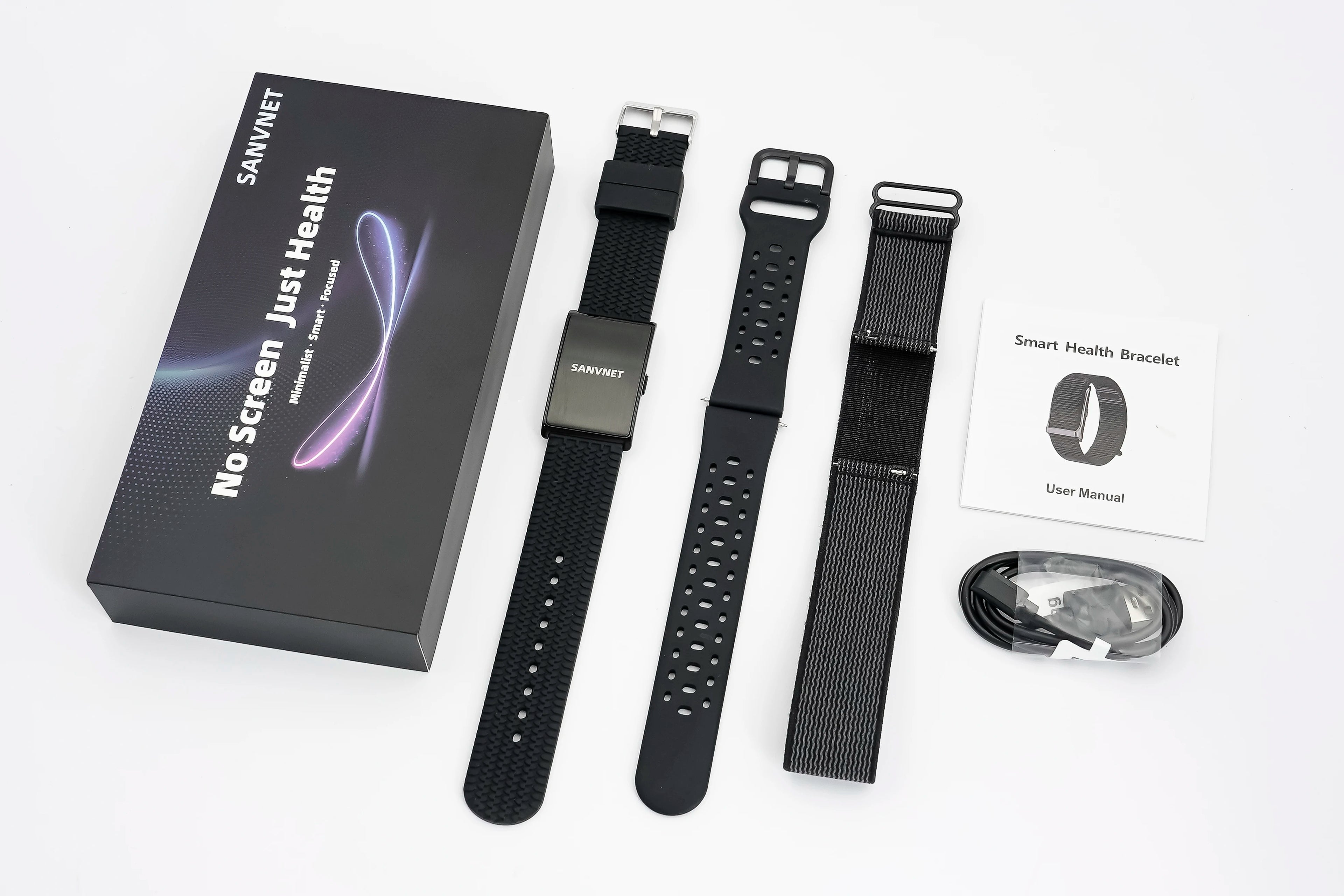 SANVNET H59 Max  Screenless Smart Bracelet Heart Rate Sleep Tracker Wristband FitnessTracker Smart Band for Men Women 2026