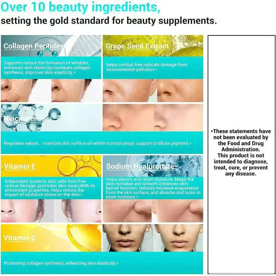 Health Supplement Collagen Tablets Protein Vitamin C Supplement Beauty Care Skin Whitening