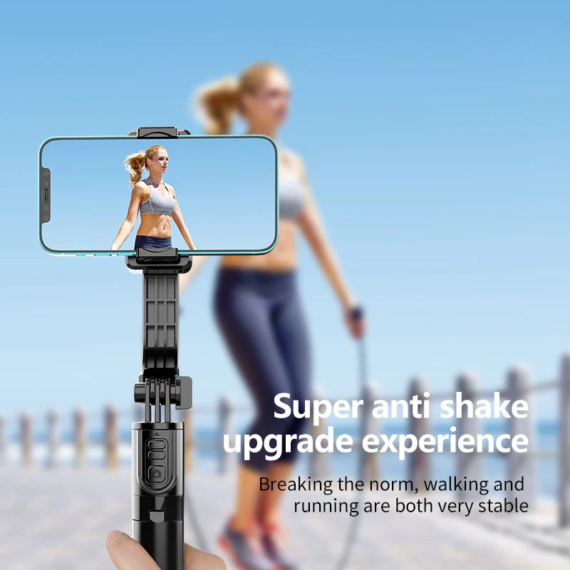 Handheld Gimbal  Bluetooth-Compatible Handheld Stabilizer with Tripod Selfie Stick Folding Gimbal for Smartphone Xiaomi iPhone