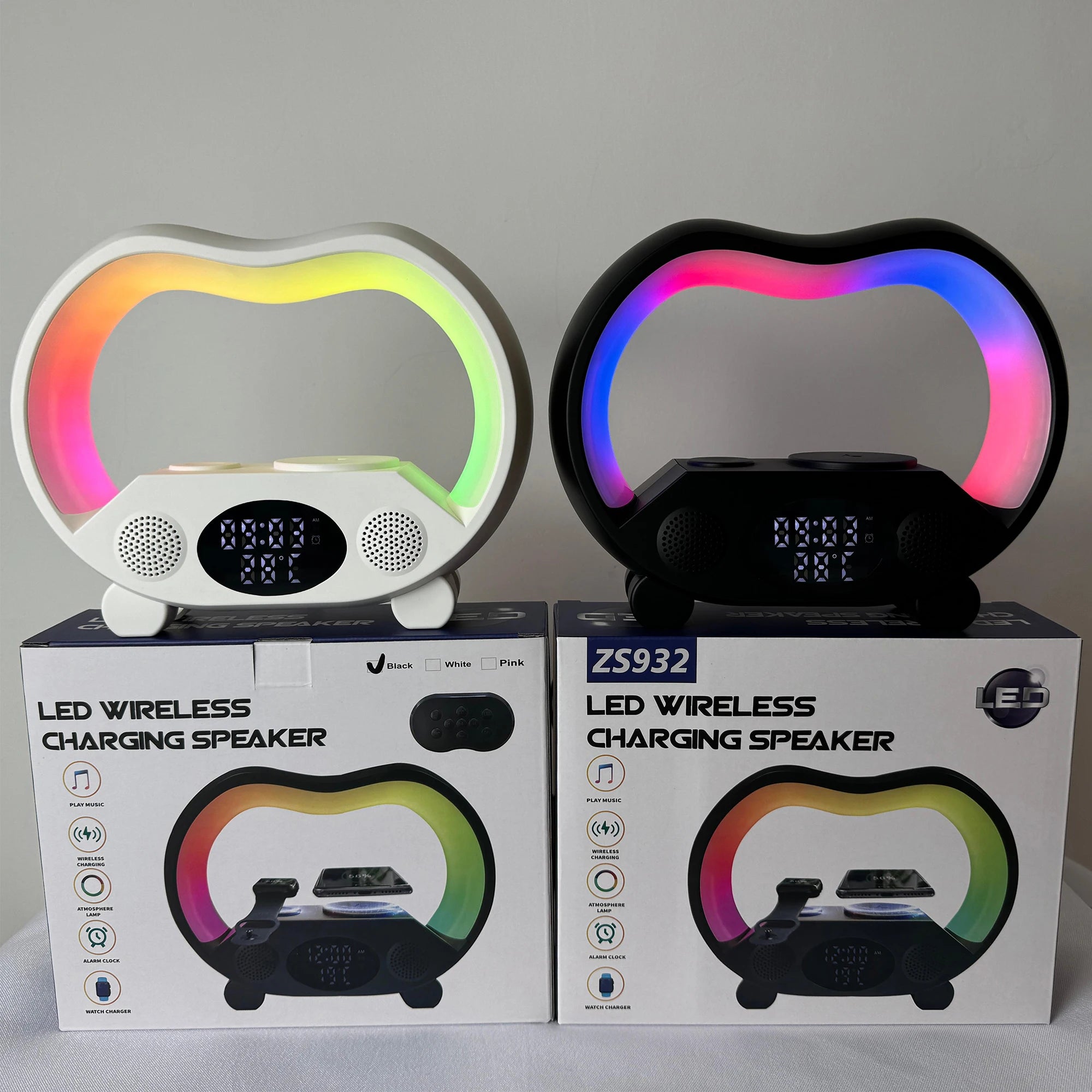 New Wireless Fast Charger for Bluetooth RGB Speaker Smart Alarm Clock Sound Light Desk/Table Lamp Perfect Gift for Kids Adults 1