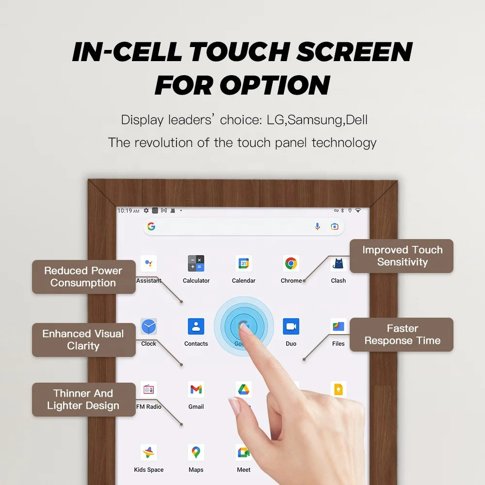 21.5 Inch LCD Nft Display Anti-glare Screen 32GB Video Picture Frame Movie Poster Android App USB WiFi Digital PhotoFrame