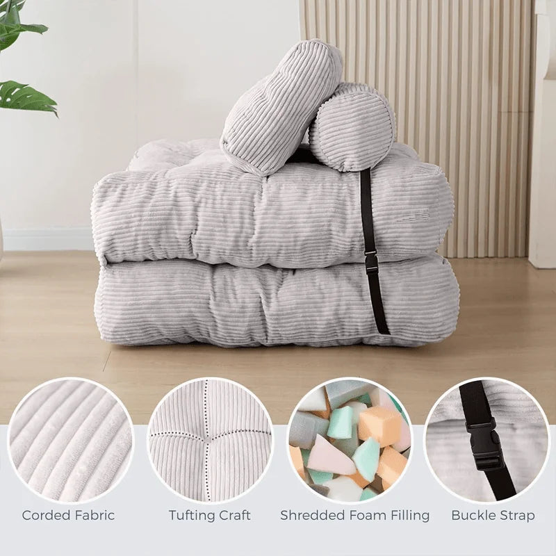 Modern Multi-Functional Foton Compressed Tatami Floor Sofa Bed Sponge Couch Folding Mattress for Living Room Bedroom in Stock