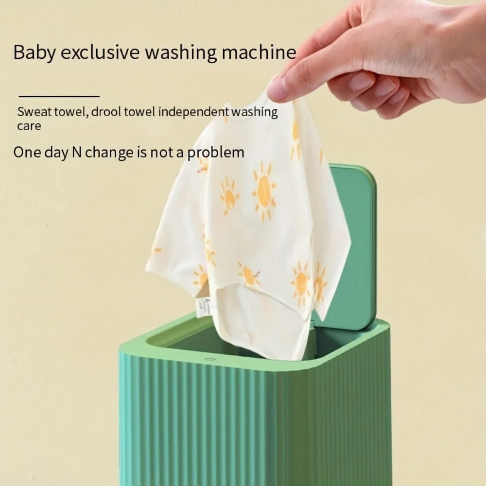 Fully Automatic Mini Washing Machine for Baby Clothes Underwear Socks Made of Durable Plastic for Small Dormitories USA Stock