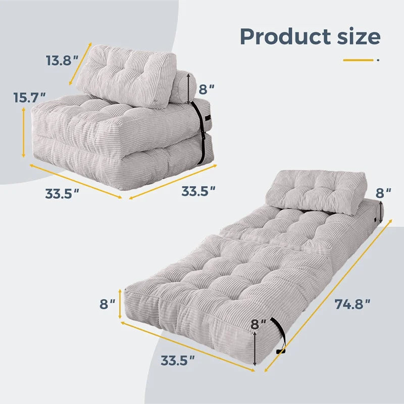 Modern Multi-Functional Foton Compressed Tatami Floor Sofa Bed Sponge Couch Folding Mattress for Living Room Bedroom in Stock