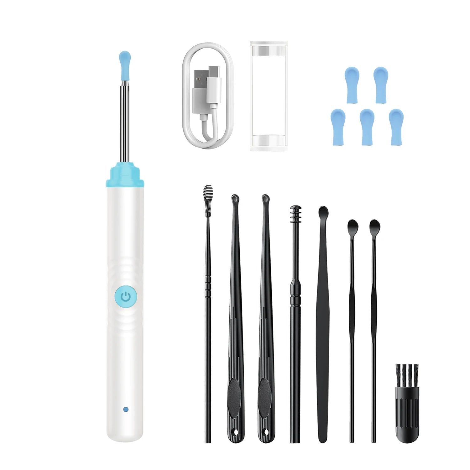 Portable Wifi Otoscope Camera Earwax Remover Wireless Smart Electric Visual Ear Cleaner Visual Ear Pick Spoon
