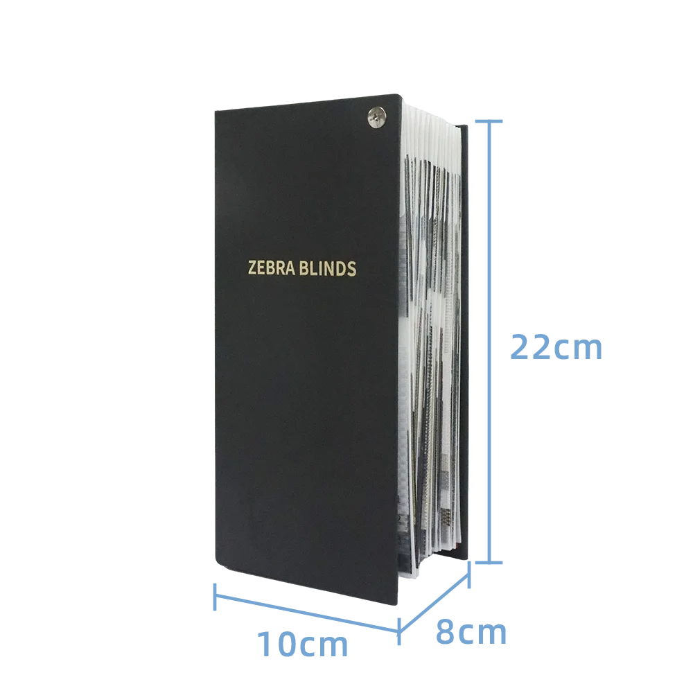 High Quality Material Blackout Room Darkening Window Blinds Zebra Shades Day and Night Zebra Blinds Fabric Book