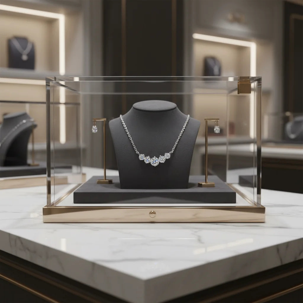 S925 Sterling Silver Charm Necklace with Moissanite Seven Princess Pendant Trendy Design for Certified Wedding for Women