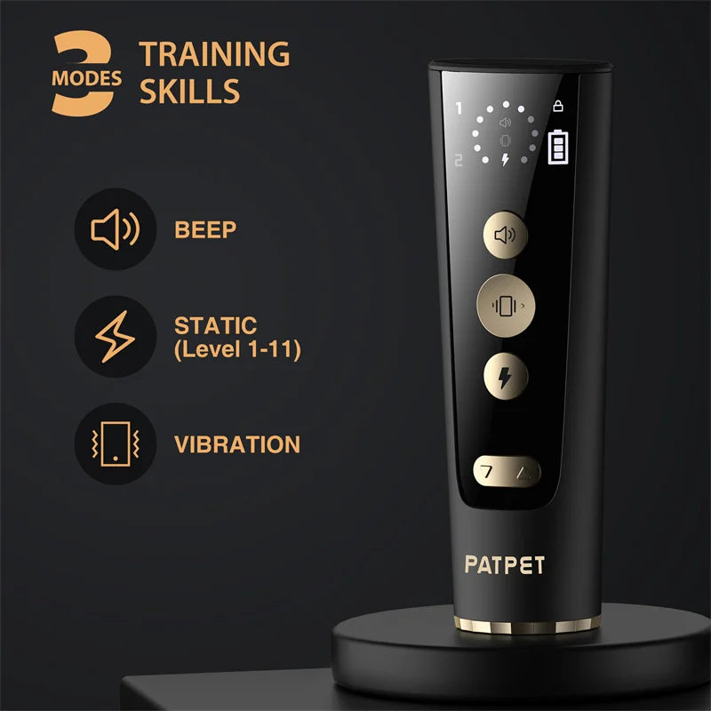 Patpet Best Selling Anti Barking Collar Is Turned Into a Training Device Designed for Pet Dogs Black Shock Collar