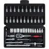 Professional Racing Grade Box Set 46pcs Standard Sockets Car Bicycle Motorcycle Repair Ratchet Wrench Quick Hand OEM