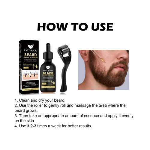 East Moon Essence Set Men's Facial Hair Nourishing Beard Care