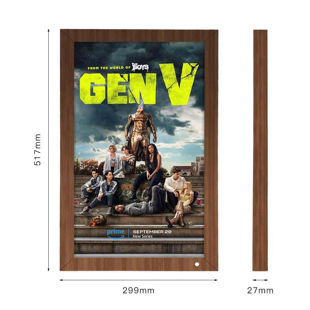 21.5 Inch LCD Nft Display Anti-glare Screen 32GB Video Picture Frame Movie Poster Android App USB WiFi Digital PhotoFrame