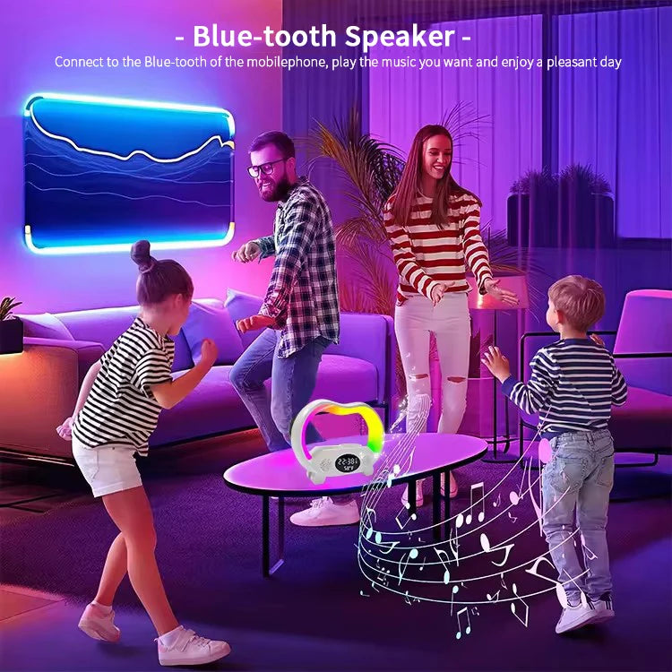 New Wireless Fast Charger for Bluetooth RGB Speaker Smart Alarm Clock Sound Light Desk/Table Lamp Perfect Gift for Kids Adults 1