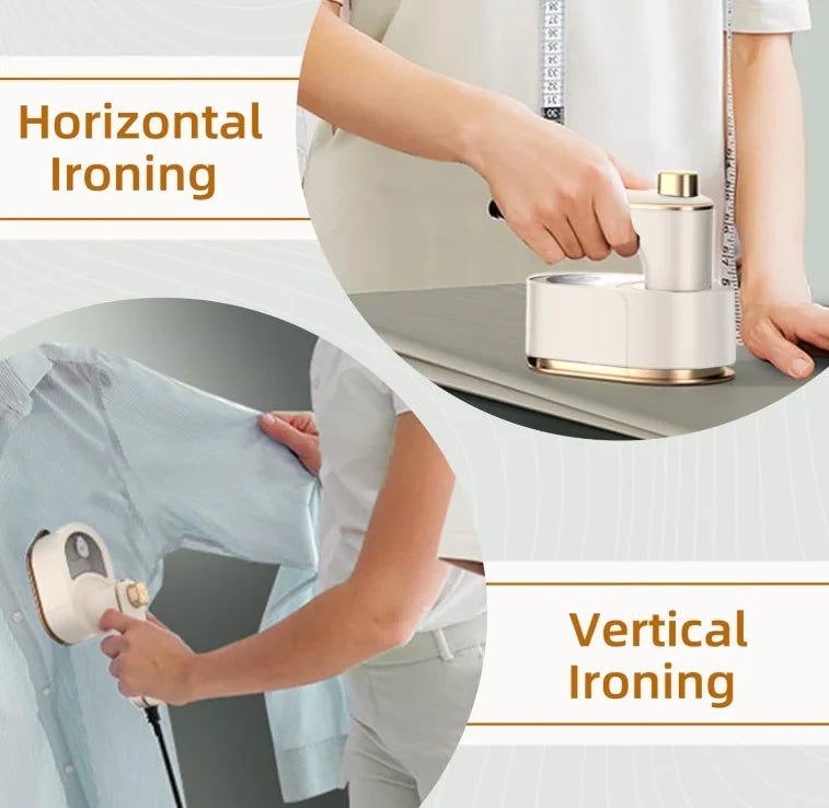 Portable Mini Dry Iron with Continuous Steam Output Stainless Steel Soleplate for Home & Travel Clothes Folding