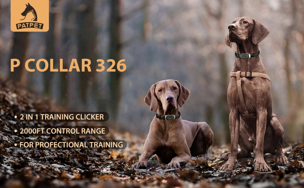 Patpet Best Selling Anti Barking Collar Is Turned Into a Training Device Designed for Pet Dogs Black Shock Collar