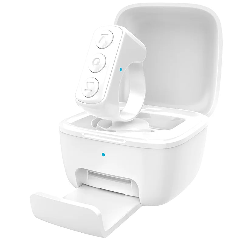 TikTok Scrolling Ring Phone Holder Remote Control for IOS Android Plastic Kindle APP Page Turner Selfie Video Record Feature