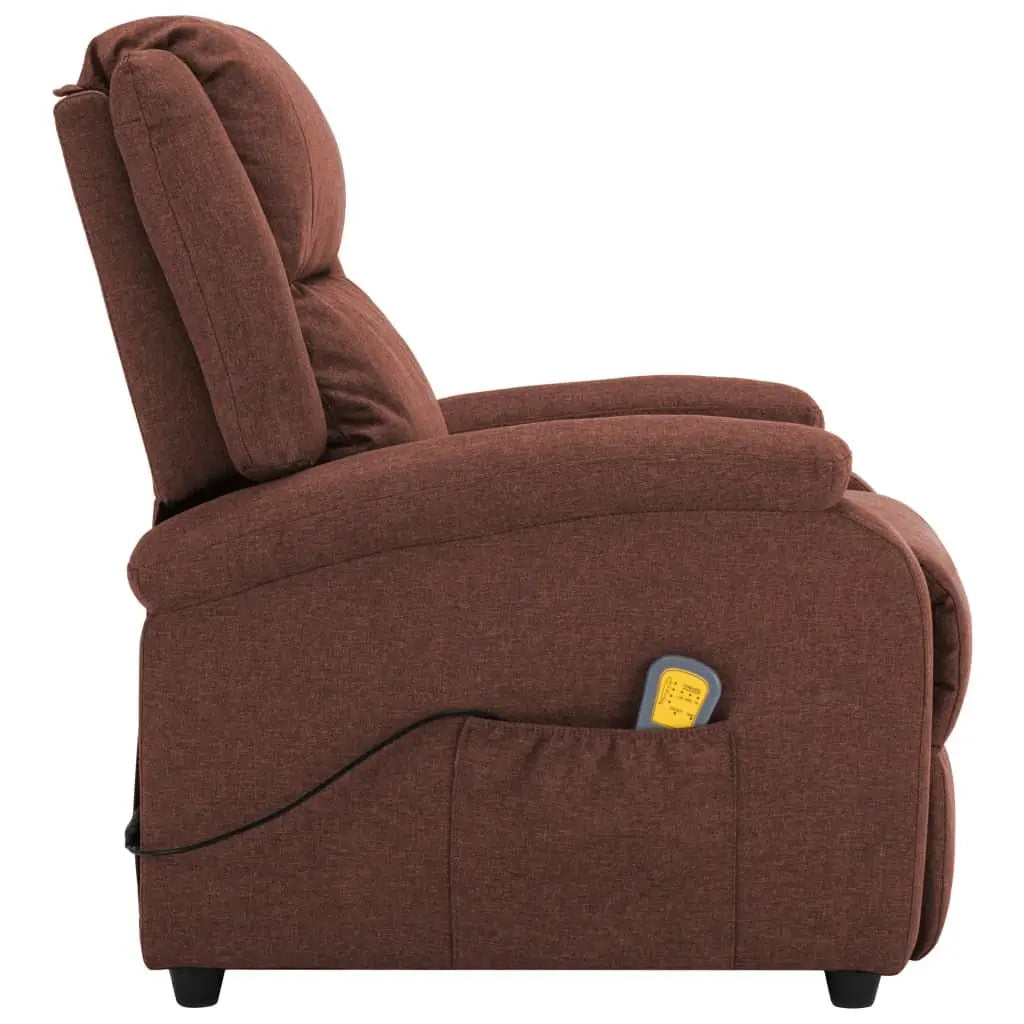 Brown Fabric Massage Chair