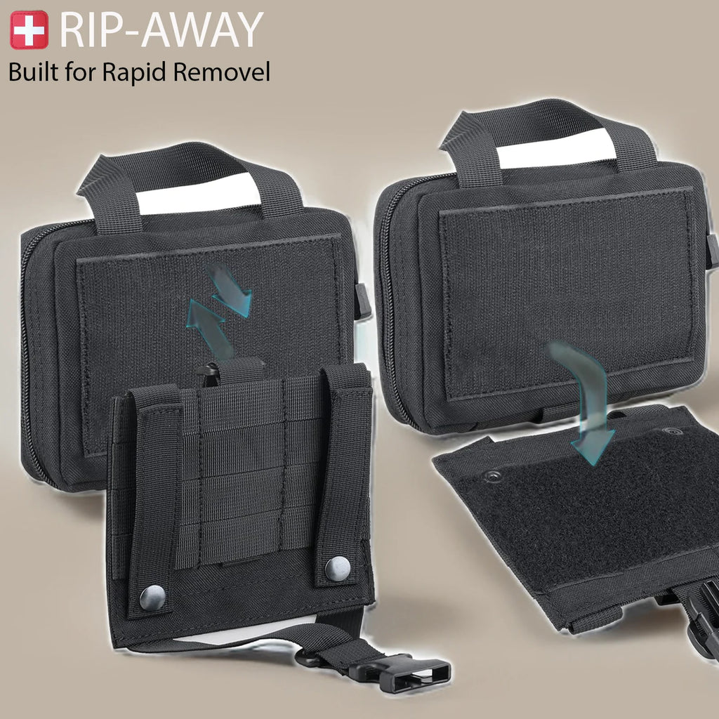 Survival First Aid Kits Tactical EMT Pouch Rip Away Molle Medical Pouches IFAK Emergency Survival Bag for Travel Outdoor Hiking